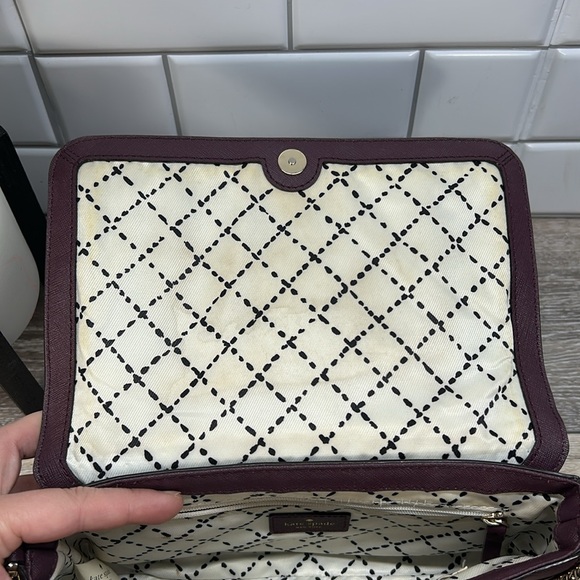 Kate Spade Burgundy Crossbody Bag with Chain Strap - Picture 6 of 15